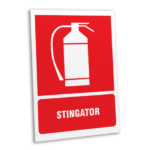 Despre noi autocolant stingător a4