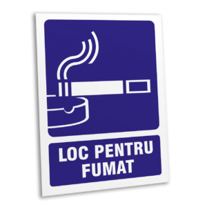 indicator loc pentru fumat a4 pvc