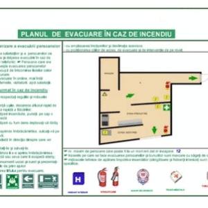plan de evacuare în caz de incendiu (personalizat) tva inclus
